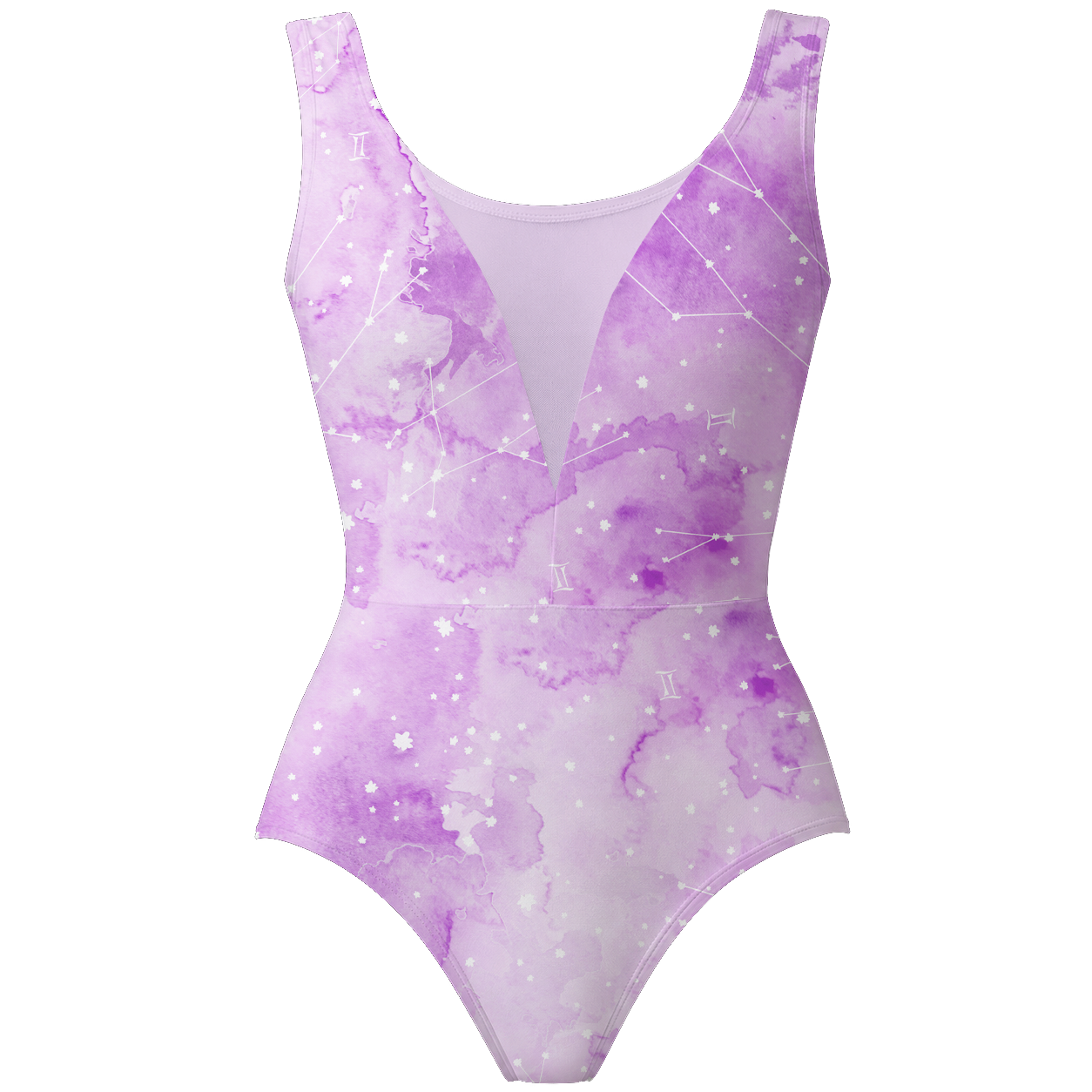 ラッキーレオ タンクレオタード Luckyleo PURPLE GEMINI CONSTELLATION & PURPLE MESH DART