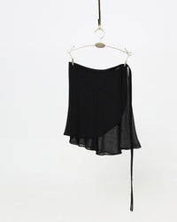 レヴダンス ラフィン巻きスカートv.2 ショート／ブラック LEVDANCE raffine wrap skirt v.2 SHORT / BLACK