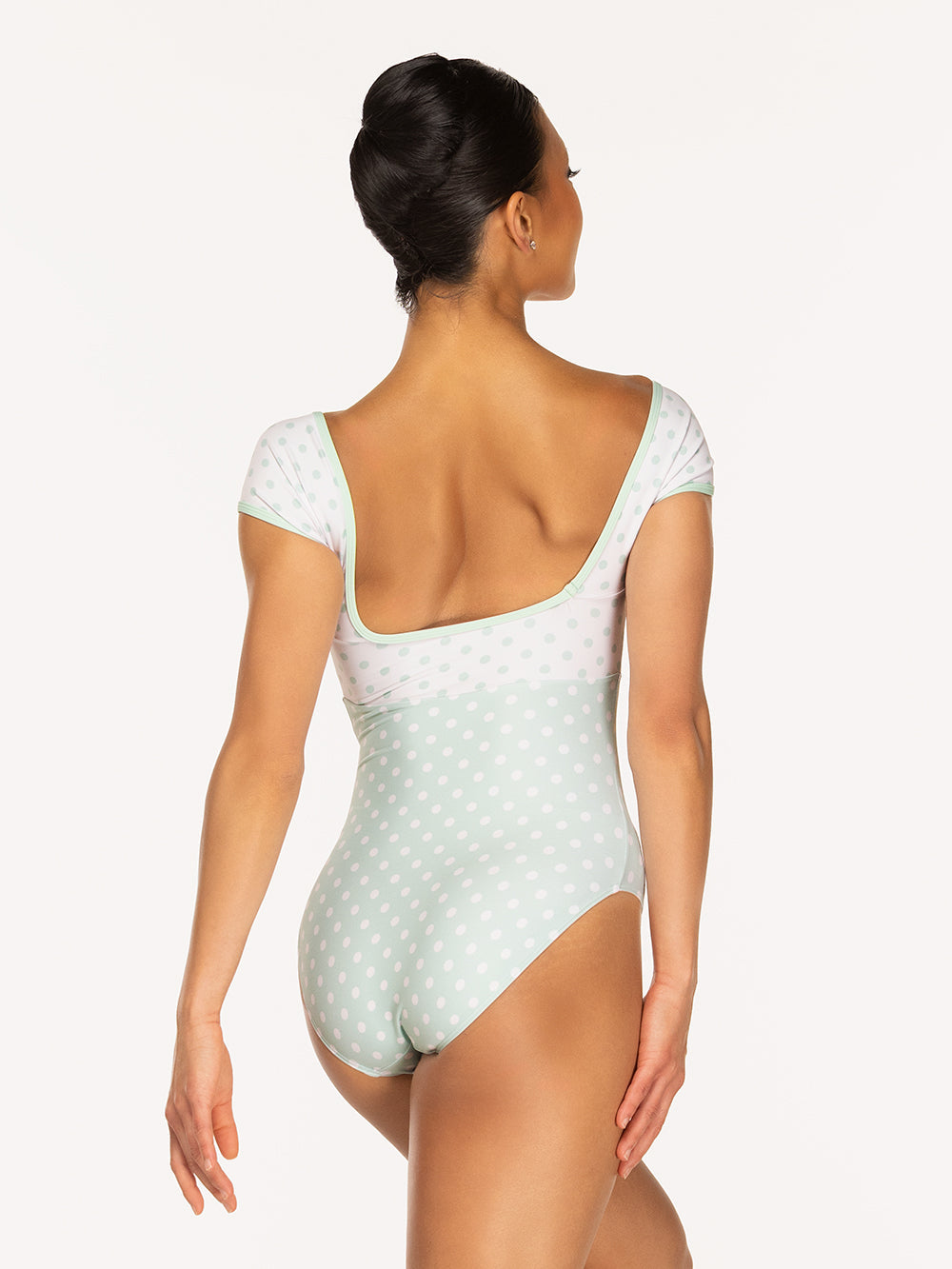 エレベ ダンスウェア ジェーン・レオタード Eleve Dancewear Jane Leotard Spearmint & White Polka Dot RTW