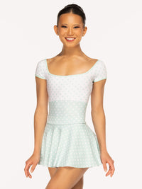 エレベ ダンスウェア ジェーン・レオタード Eleve Dancewear Jane Leotard Spearmint & White Polka Dot RTW