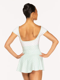 エレベ ダンスウェア フレアースカート Eleve Dancewear Flare Skirt Spearmint & White Polka Dot RTW