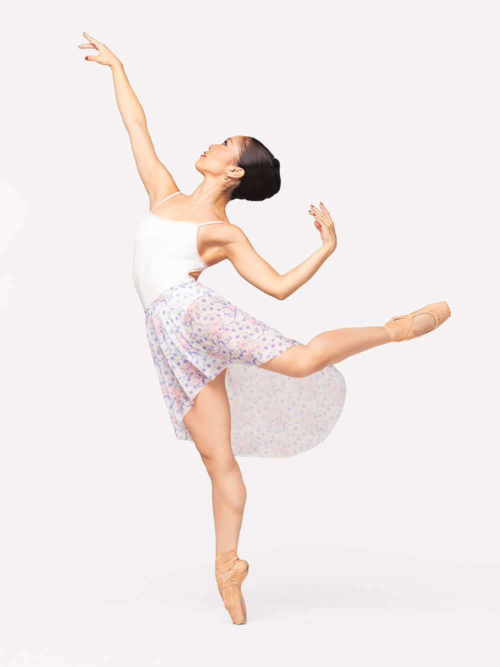 エレベ ダンスウェア ロング丈ハイロースカート Eleve Dancewear Long High-Low Skirt Encore Mesh RTW