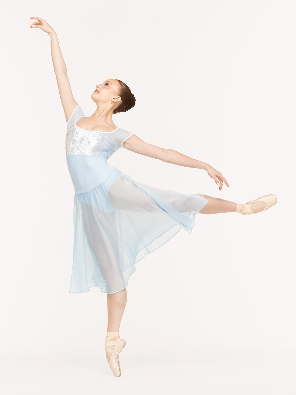 エレベ ダンスウェア シフォン・リハーサル・スカート Eleve Dancewear Chiffon Rehearsal Skirt True Blue RTW