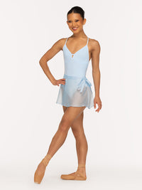 エレベ ダンスウェア スカート Eleve Dancewear Chiffon Mini Tie Skirt True Blue RTW