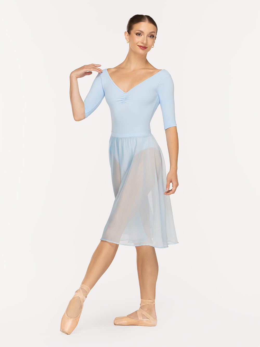 エレベ ダンスウェア シフォン・リハーサル・スカート Eleve Dancewear Chiffon Rehearsal Skirt True Blue RTW