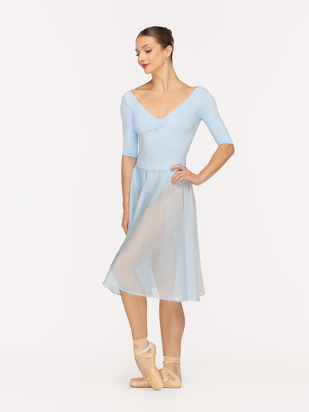 エレベ ダンスウェア シフォン・リハーサル・スカート Eleve Dancewear Chiffon Rehearsal Skirt True Blue RTW