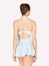 エレベ ダンスウェア フレアースカート Eleve Dancewear Flare Skirt True Blue & White Polka Dot RTW