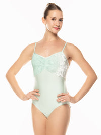エレベ ダンスウェア マッケンジー レオタード Eleve Dancewear Mackenzie Leotard Spearmint Crushed Velvet RTW