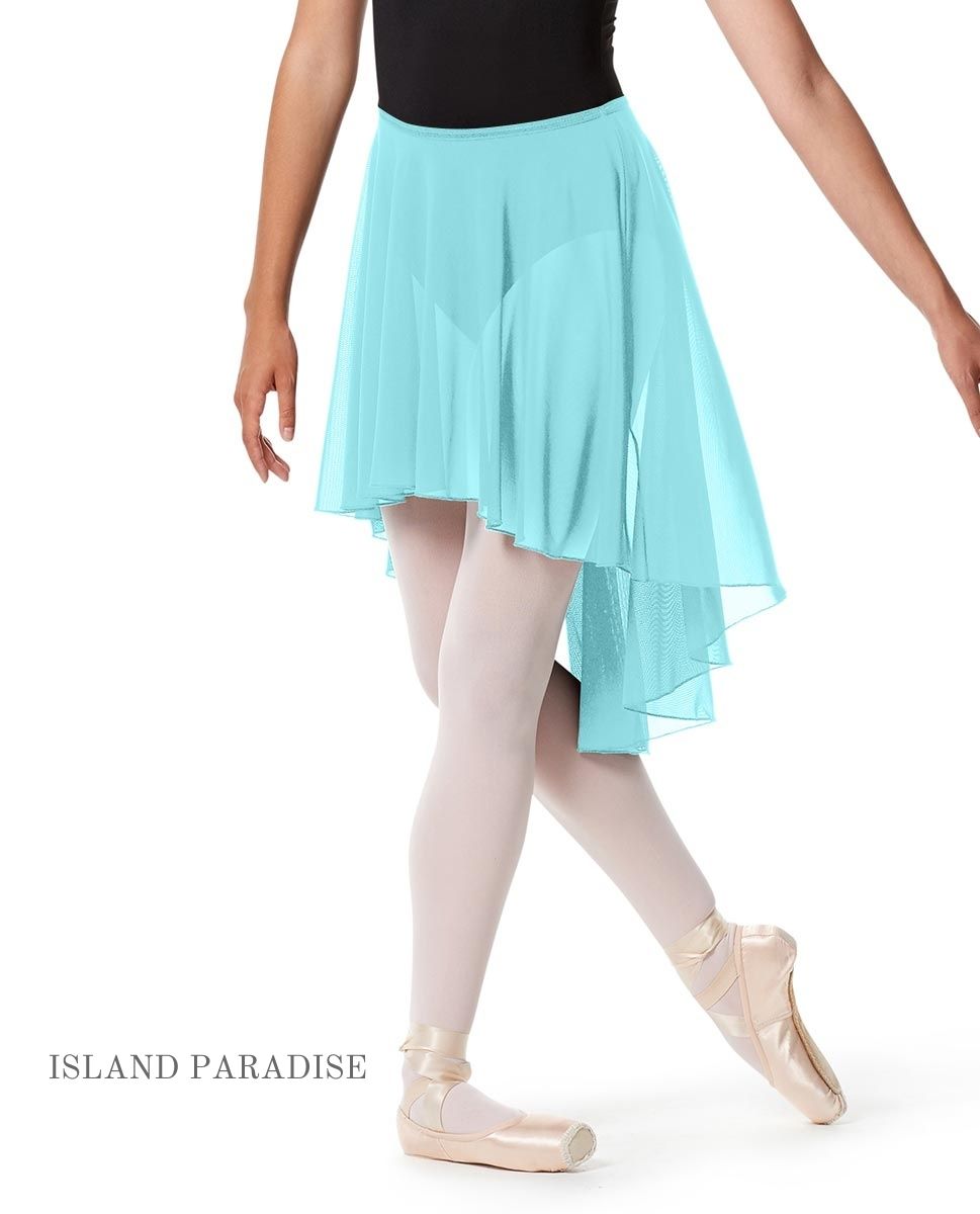 リュリ スカート 【大人】 全35色 LULLI Hight Low Ballet Mesh Skirt Lucrezia with elastic waistband LUB271