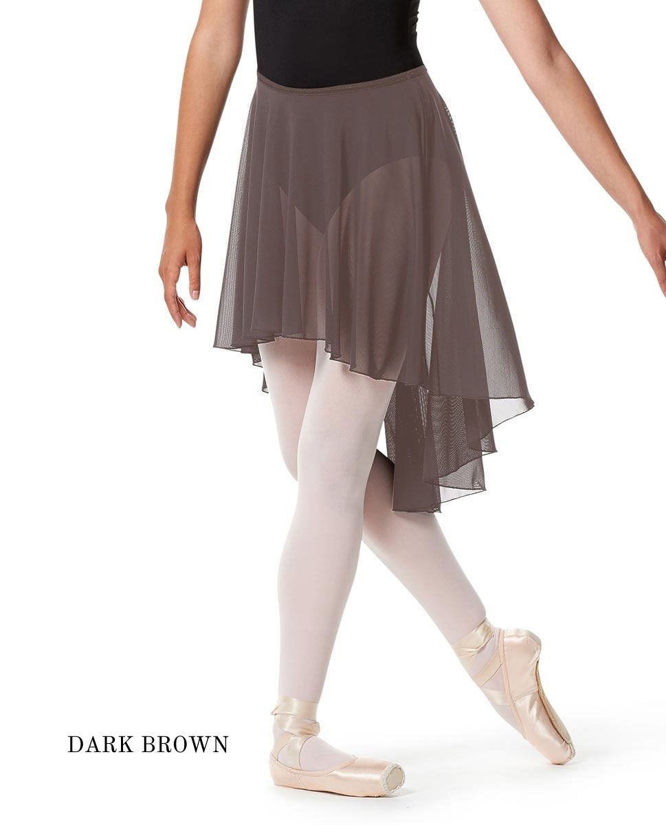 リュリ スカート 【大人】 全35色 LULLI Hight Low Ballet Mesh Skirt Lucrezia with elastic waistband LUB271