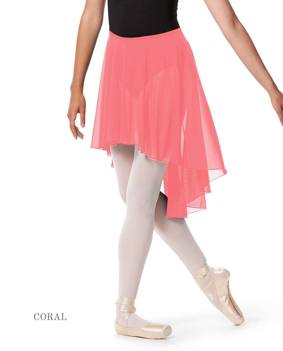 リュリ スカート 【大人】 全35色 LULLI Hight Low Ballet Mesh Skirt Lucrezia with elastic waistband LUB271