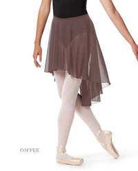 リュリ スカート 【大人】 全35色 LULLI Hight Low Ballet Mesh Skirt Lucrezia with elastic waistband LUB271