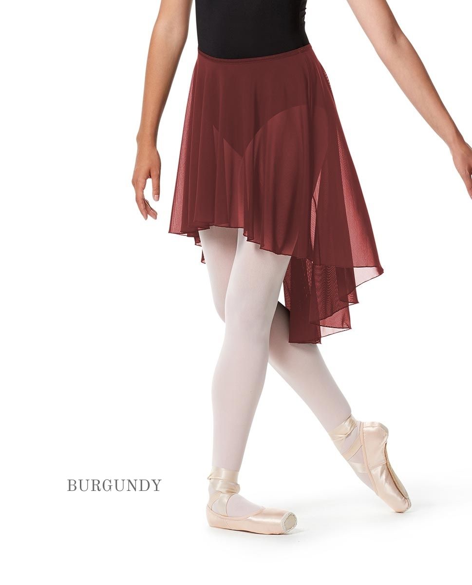 リュリ スカート 【大人】 全35色 LULLI Hight Low Ballet Mesh Skirt Lucrezia with elastic waistband LUB271