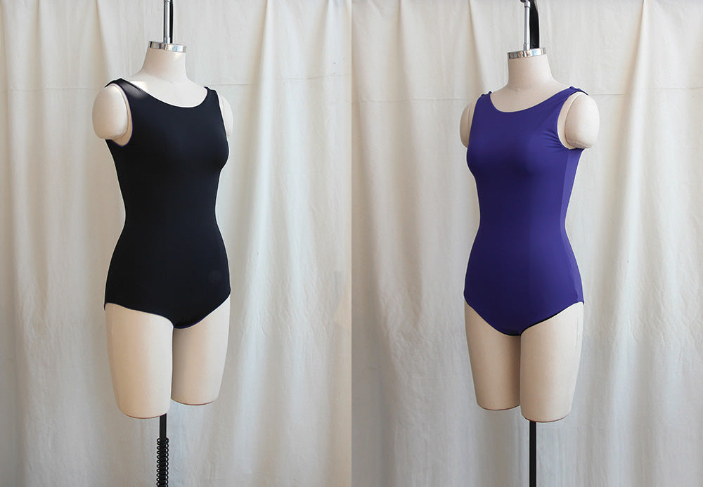 LEVDANCE ludmila reversible leotard ROYAL PURPLE/BLACK レヴゥダンス ルドミラ リバーシブルレオタード ロイヤルパープル/ブラック