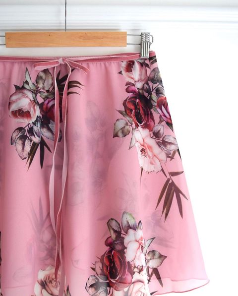 B.S.B.L Wrap Skirt 'Valentine Pink ' バレエ巻きスカート 33cm, 40cm