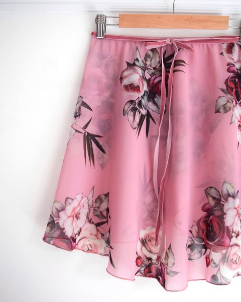 B.S.B.L Wrap Skirt 'Valentine Pink ' バレエ巻きスカート 33cm, 40cm