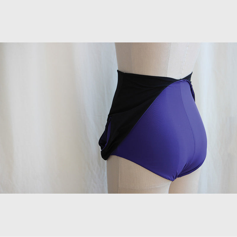 LEVDANCE ludmila reversible leotard ROYAL PURPLE/BLACK レヴゥダンス ルドミラ リバーシブルレオタード ロイヤルパープル/ブラック