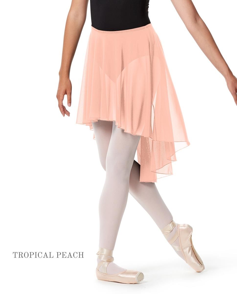 リュリ スカート 【大人】 全35色 LULLI Hight Low Ballet Mesh Skirt Lucrezia with elastic waistband LUB271
