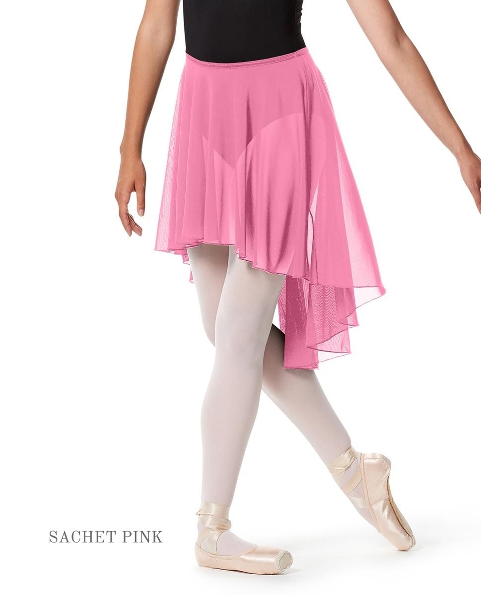 リュリ スカート 【大人】 全35色 LULLI Hight Low Ballet Mesh Skirt Lucrezia with elastic waistband LUB271
