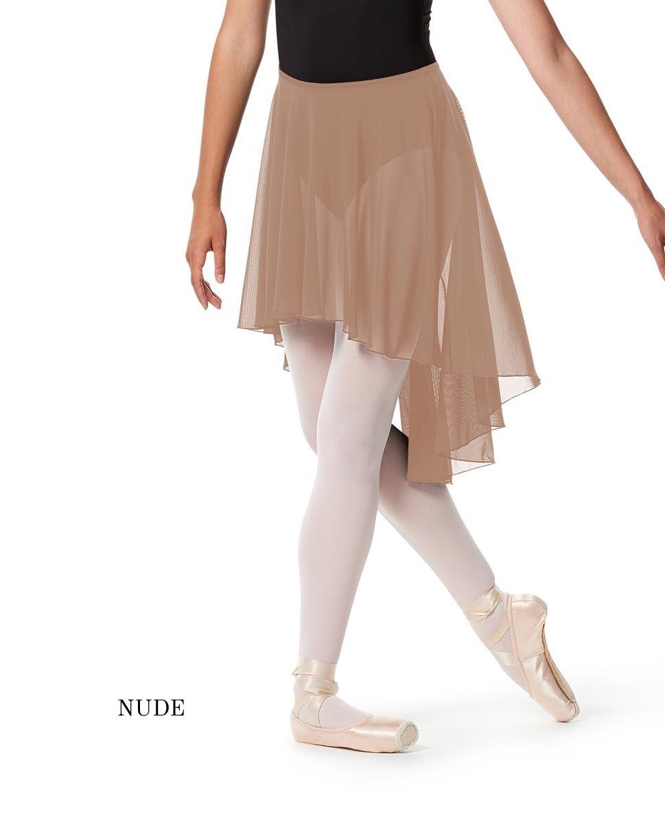 リュリ スカート 【大人】 全35色 LULLI Hight Low Ballet Mesh Skirt Lucrezia with elastic waistband LUB271