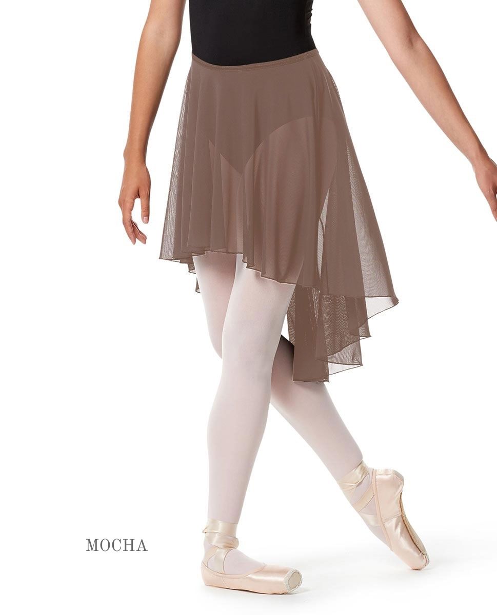 リュリ スカート 【大人】 全35色 LULLI Hight Low Ballet Mesh Skirt Lucrezia with elastic waistband LUB271