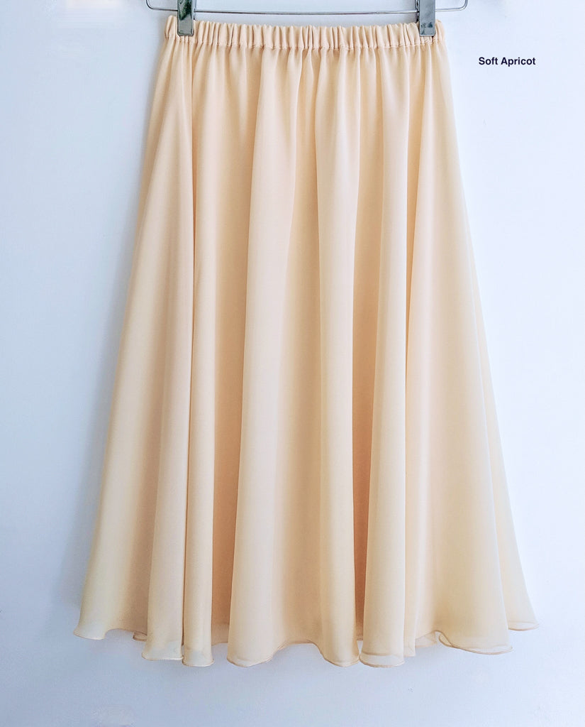 B.S.B.L プルオンリハーサルスカート（大人）24"（約61cm）クリーム・ミント・茶系（全6色） Pull-on Rehearsal Skirt