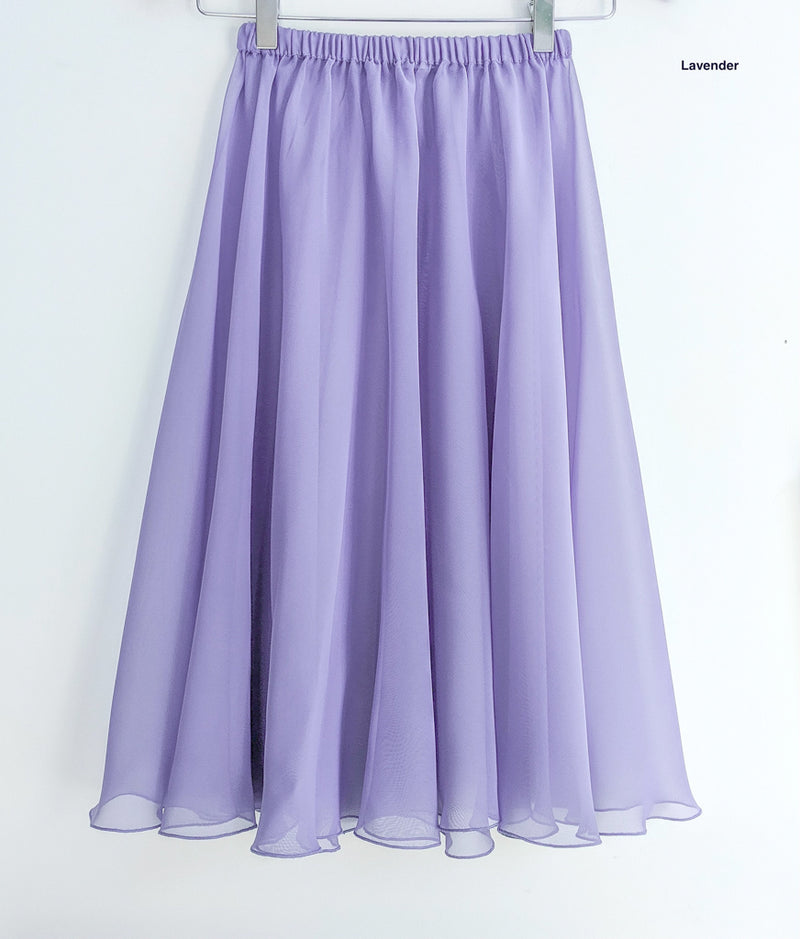 B.S.B.L プルオンリハーサルスカート（大人）24"（約61cm）ピンク・ラベンダー・褐色系（全6色） Pull-on Rehearsal Skirt