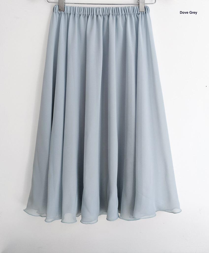 B.S.B.L プルオンリハーサルスカート（大人）24"（約61cm）モノトーン・グレー系（全8色） Pull-on Rehearsal Skirt - Shades of Grey