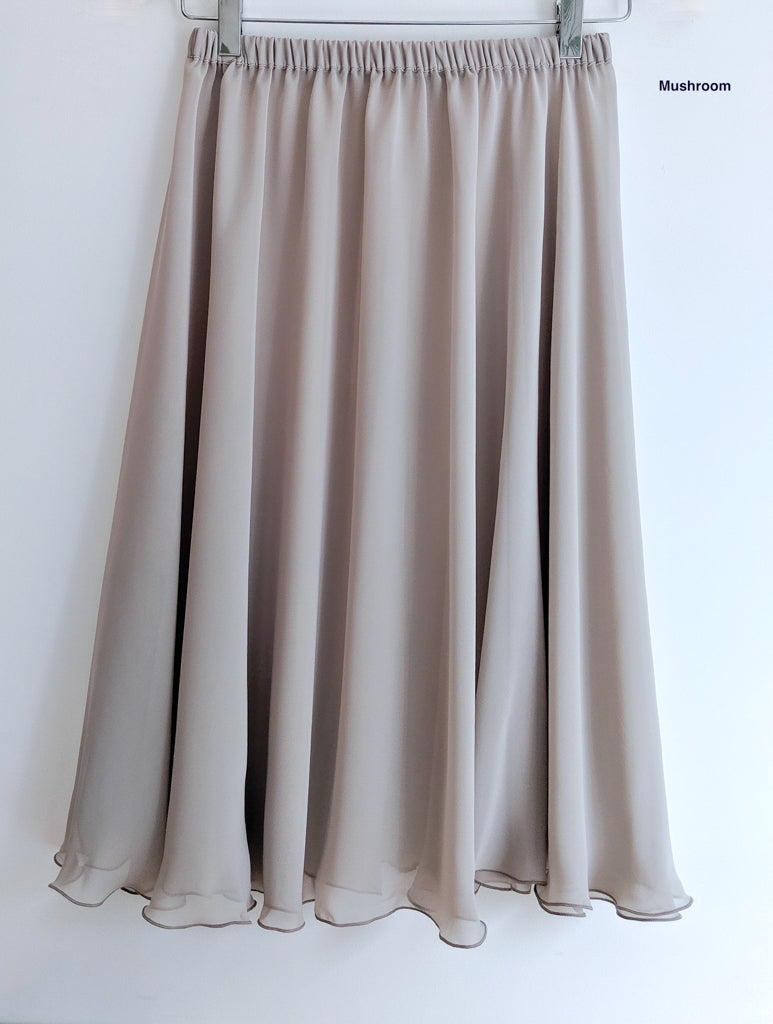 B.S.B.L プルオンリハーサルスカート（大人）24"（約61cm）クリーム・ミント・茶系（全6色） Pull-on Rehearsal Skirt