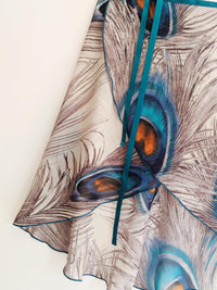B.S.B.L Wrap Skirt The Peecock Collection 'India Blue Peacock' バレエ巻きスカート 28cm, 33cm, 40cm, 48cm, 53cm, 61-66cm