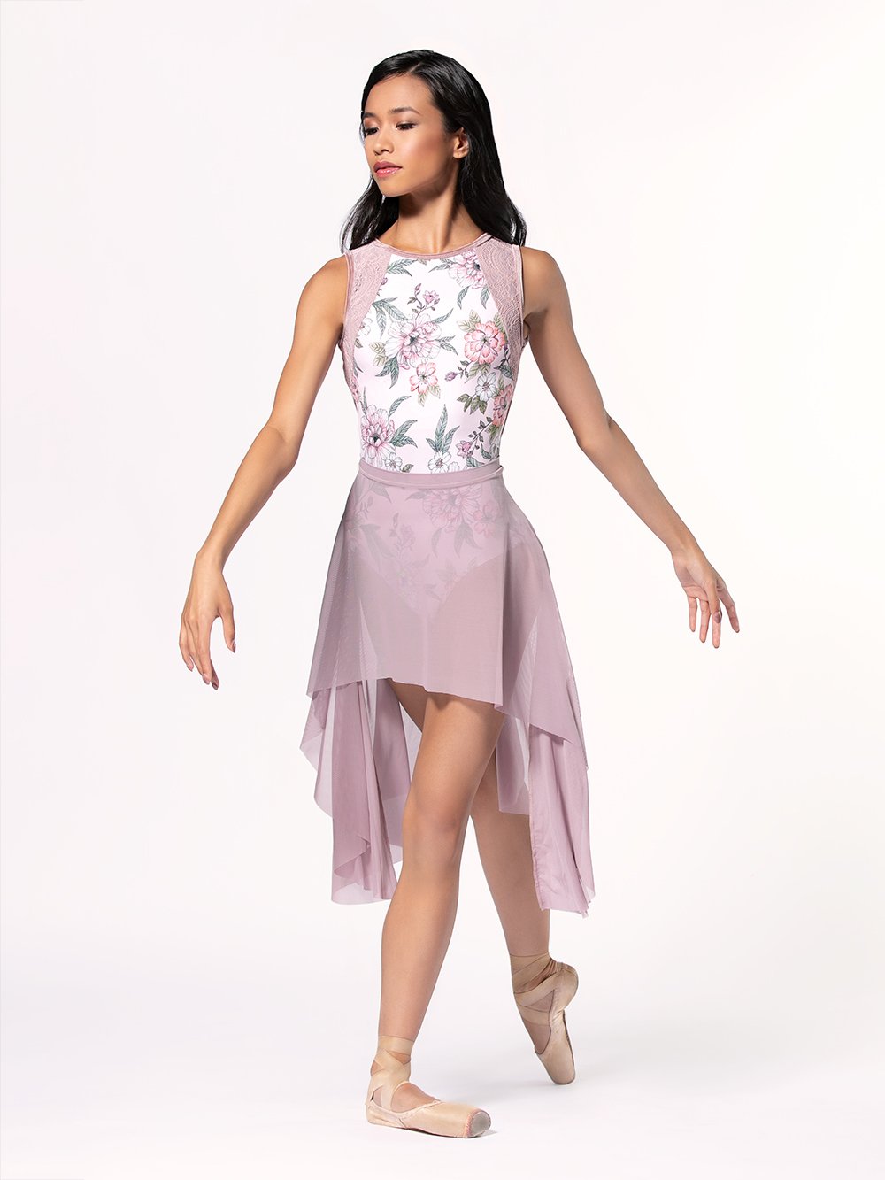 エレベ ダンスウェア ショートドラゴンフライスカート（大人＆子供）Eleve Dancewear Short Dragonfly Skirt Light Nirvana Mesh RTW