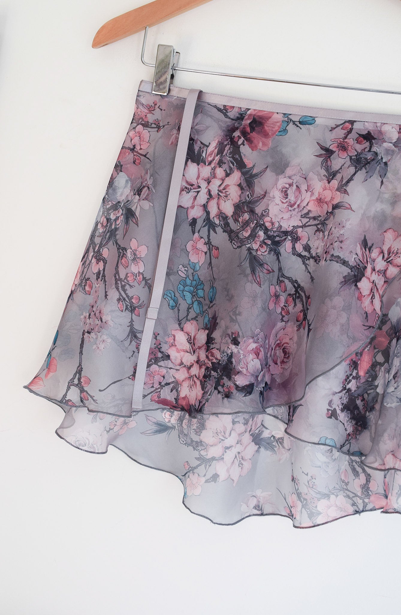 B.S.B.L Wrap Skirt 'Jasmine Gray' バレエ巻きスカート 28cm, 33cm