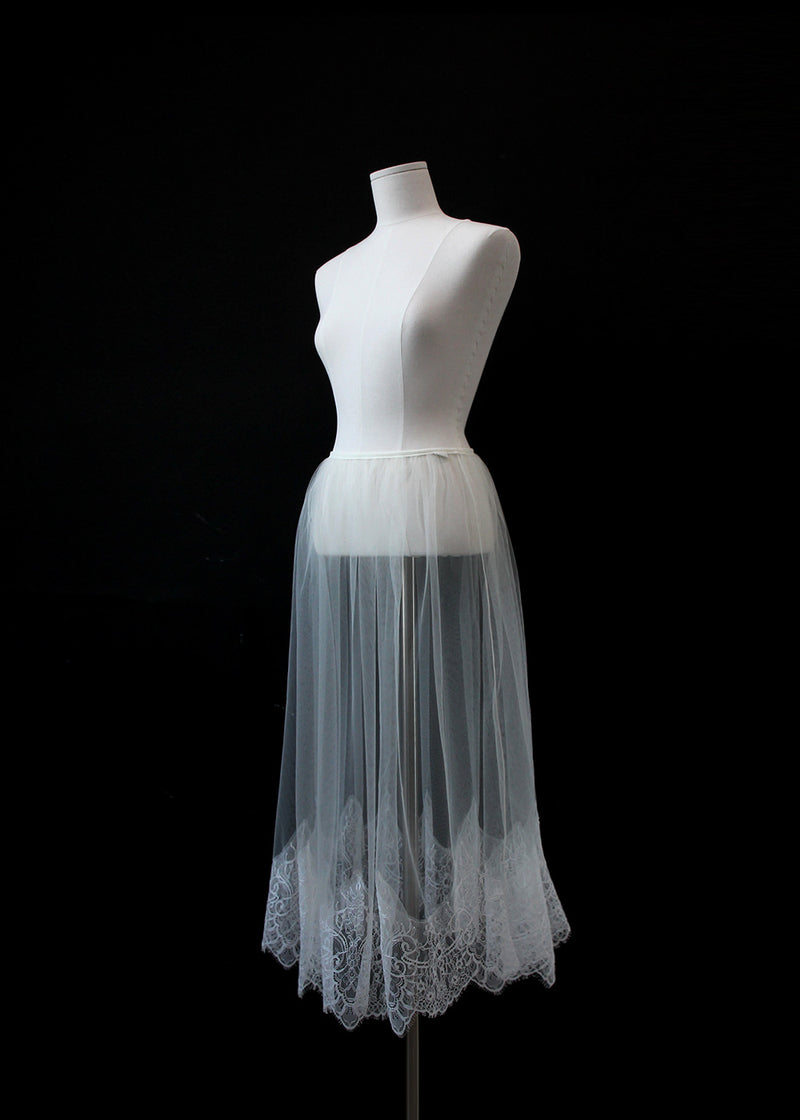 レヴダンス アンティークスカート パールホワイト（ショート/ミディ/ロング） LEVDANCE renée antique skirt PEARL WHITE