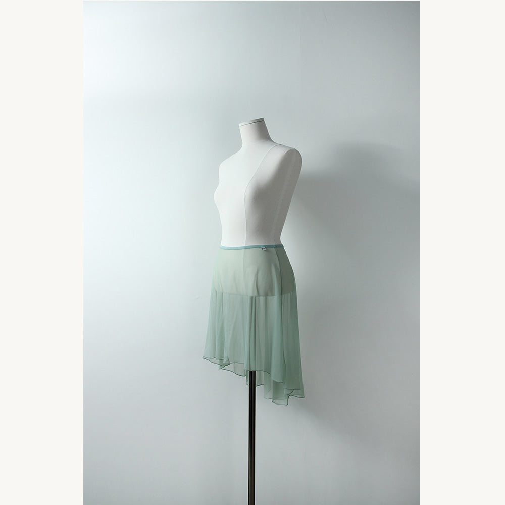 LEVDANCE haze mesh pull-on skirt VINTAGE GREEN レヴゥダンス ヘイズメッシュプルオンスカート ヴィンテージグリーン