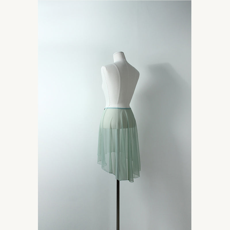 LEVDANCE haze mesh pull-on skirt VINTAGE GREEN レヴゥダンス ヘイズメッシュプルオンスカート ヴィンテージグリーン