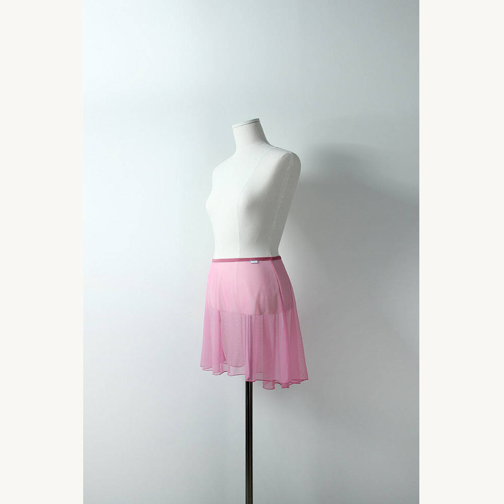 レヴダンス ヘイズメッシュプルオンスカート ピュアピンク LEVDANCE haze mesh pull-on skirt PURE PINK