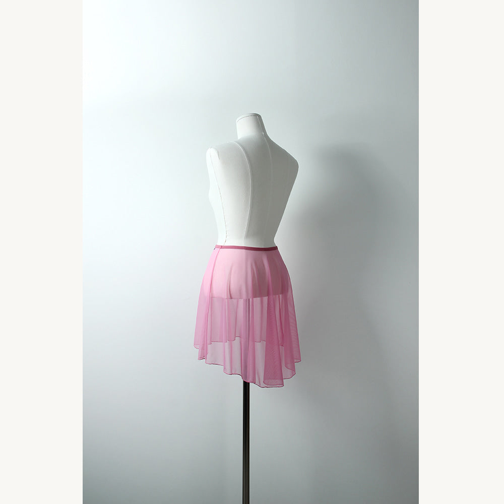 レヴダンス ヘイズメッシュプルオンスカート ピュアピンク LEVDANCE haze mesh pull-on skirt PURE PINK