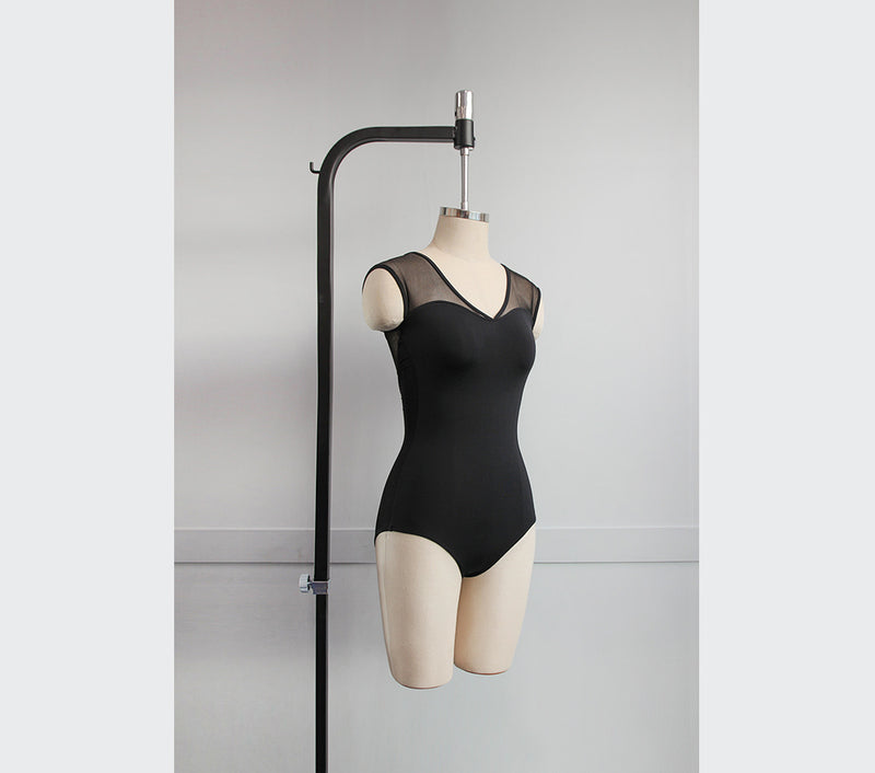 LEVDANCE marguerite cap sleeve leotard BLACK レヴゥダンス マルグリット 半袖レオタード ブラック