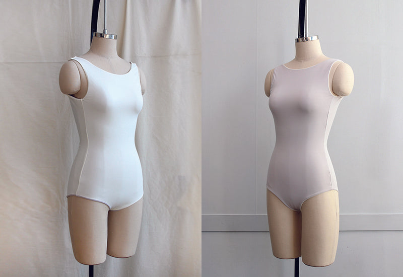 レヴダンス ルドミラ リバーシブルレオタード オフホワイト/ライトグレー LEVDANCE ludmila reversible leotard OFF WHITE / LIGHT GREY