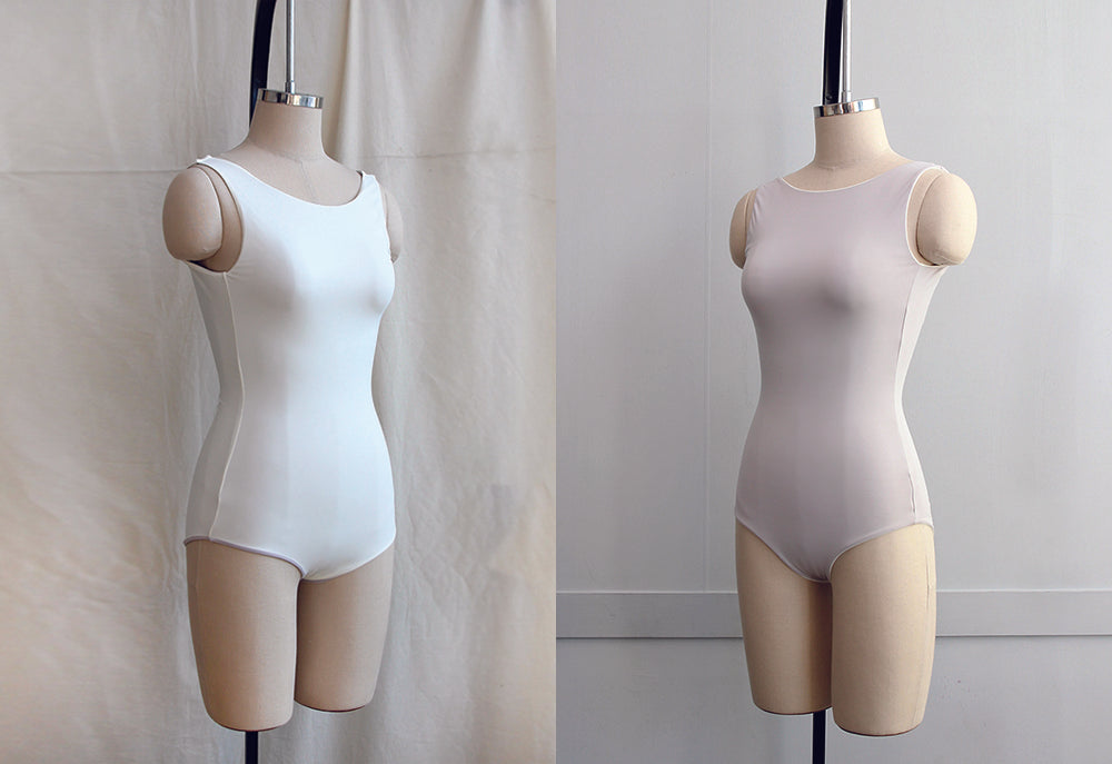 LEVDANCE ludmila reversible leotard OFF WHITE / LIGHT GREY レヴゥダンス ルドミラ リバーシブルレオタード オフホワイト/ライトグレー