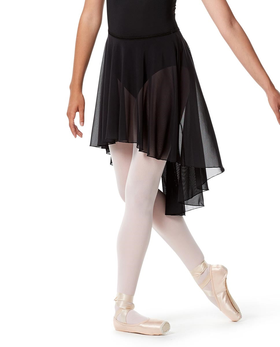 リュリ スカート 【大人】 全35色 LULLI Hight Low Ballet Mesh Skirt Lucrezia with elastic waistband LUB271