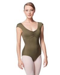 リュリ プリンセス キャップスリーブレオタード シナモン 【大人】 全31色 LULLI Princess Leo Cinnamon With Bra Pockets