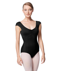 リュリ プリンセス キャップスリーブレオタード シナモン 【大人】 全31色 LULLI Princess Leo Cinnamon With Bra Pockets