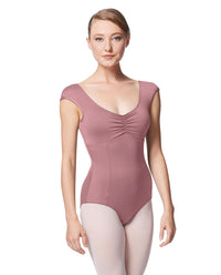 リュリ プリンセス キャップスリーブレオタード シナモン 【大人】 全31色 LULLI Princess Leo Cinnamon With Bra Pockets