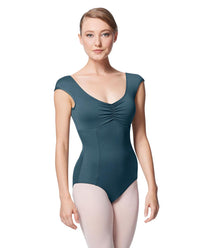リュリ プリンセス キャップスリーブレオタード シナモン 【大人】 全31色 LULLI Princess Leo Cinnamon With Bra Pockets