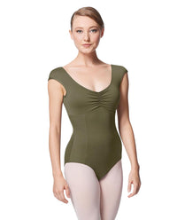 リュリ プリンセス キャップスリーブレオタード シナモン 【大人】 全31色 LULLI Princess Leo Cinnamon With Bra Pockets