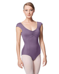 リュリ プリンセス キャップスリーブレオタード シナモン 【大人】 全31色 LULLI Princess Leo Cinnamon With Bra Pockets