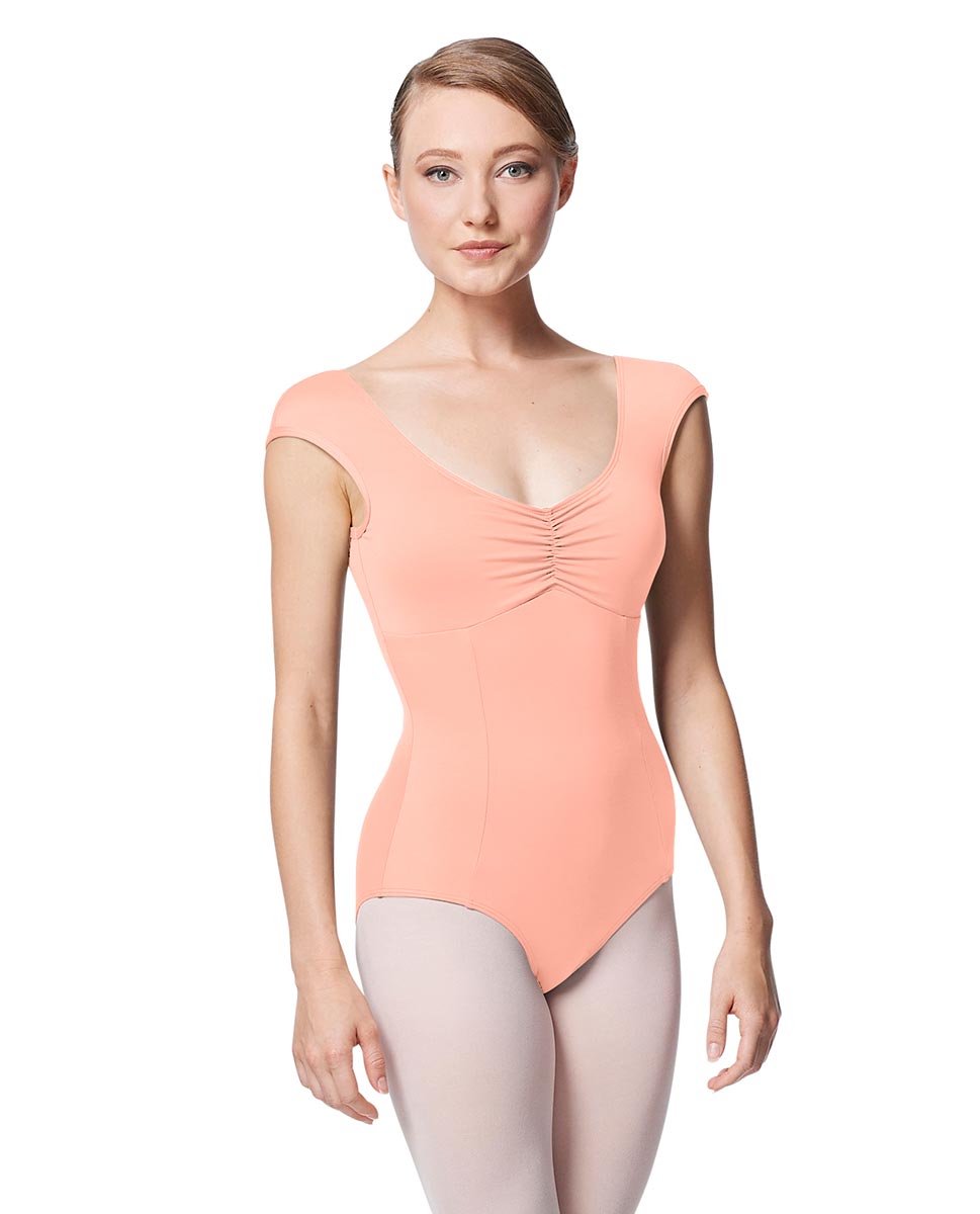 リュリ プリンセス キャップスリーブレオタード シナモン 【大人】 全31色 LULLI Princess Leo Cinnamon With Bra Pockets
