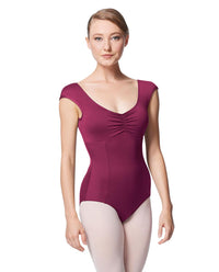 リュリ プリンセス キャップスリーブレオタード シナモン 【大人】 全31色 LULLI Princess Leo Cinnamon With Bra Pockets