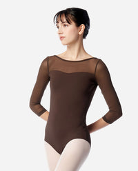 リュリ  3/4スリーブメッシュレオタード アイリス 【大人】LULLI 3/4 Sleeve Mesh Leotard Iris 全37色 LUB859